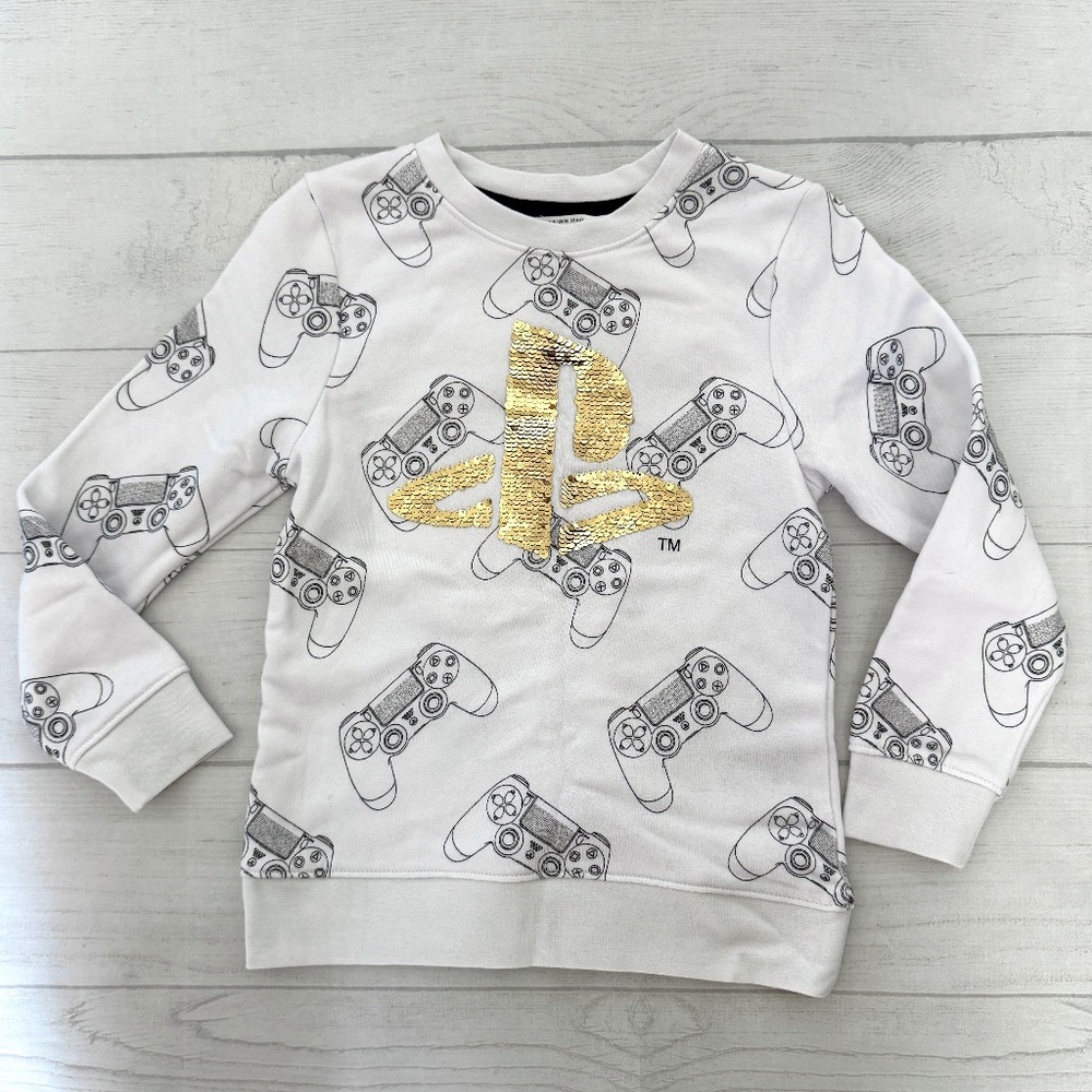 H&M Kid's Sequined Playstation Sweatshirt size 4-6 year